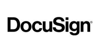 A logo of DocuSign