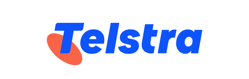 A logo of Telstra