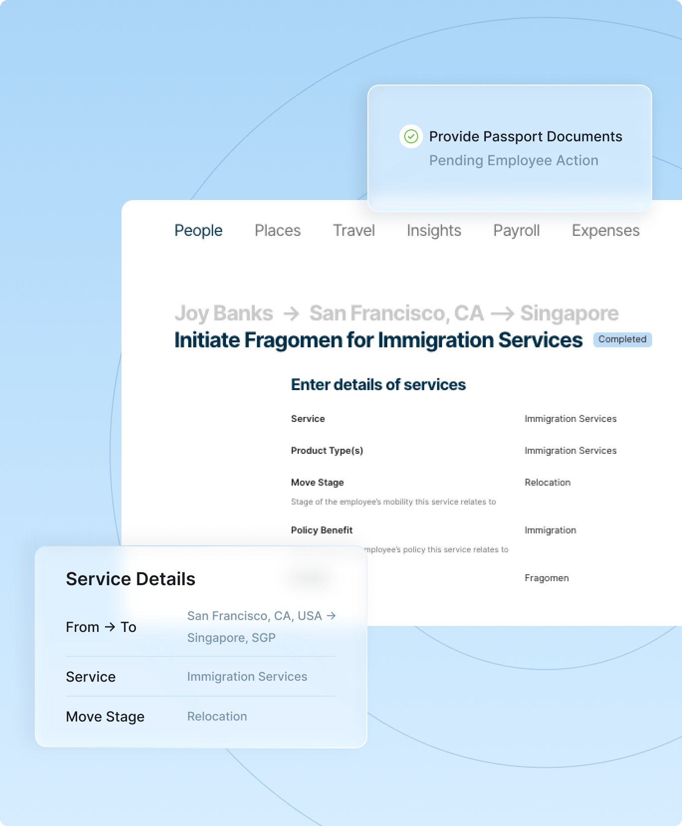 An image of a passport application form with sections for applicant details and guidelines for completion.