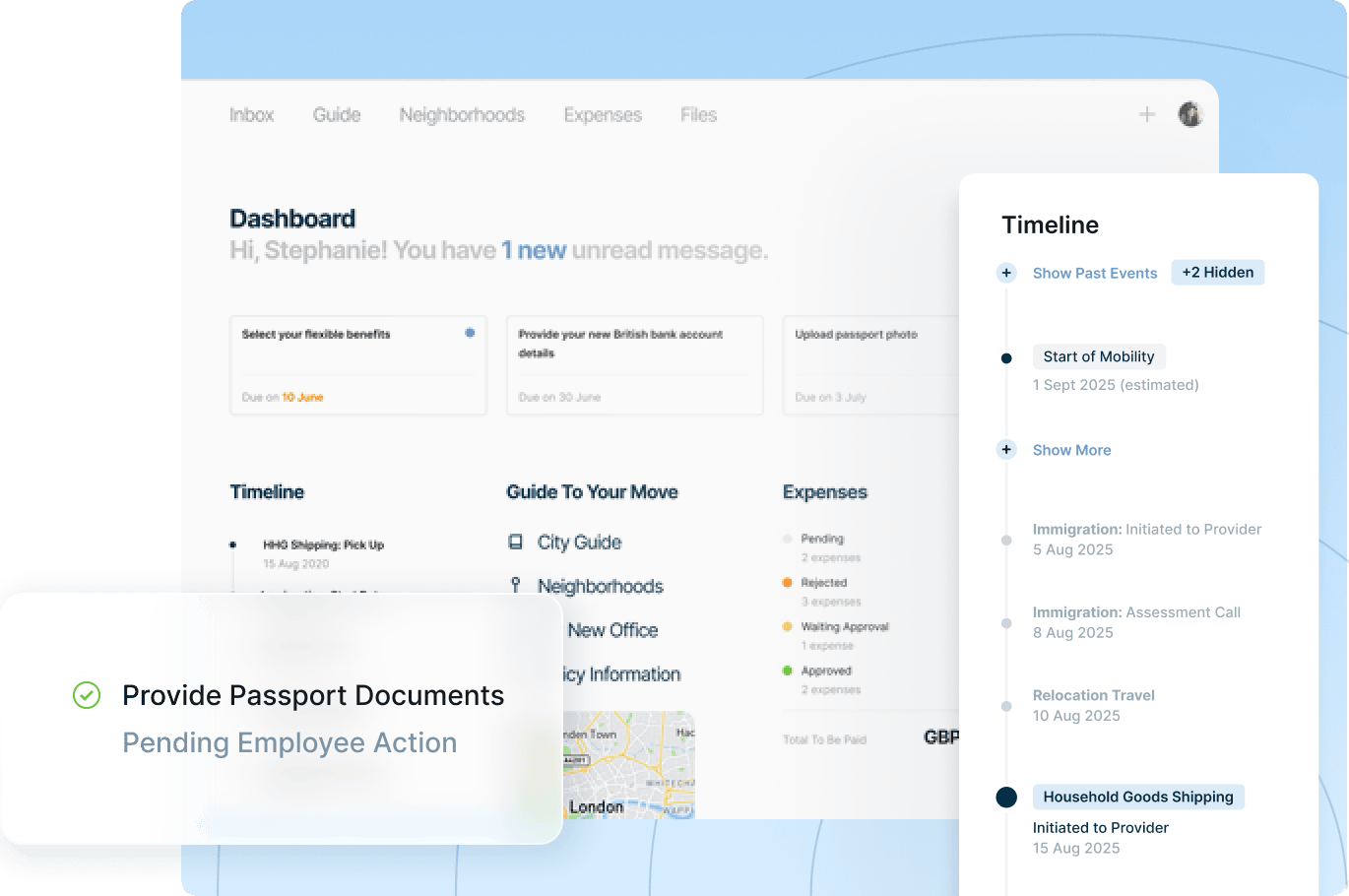 A visual representation of an employee portal aimed at improving employee awareness and involvement in company activities.