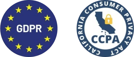 A logo of GDRP and CCPA