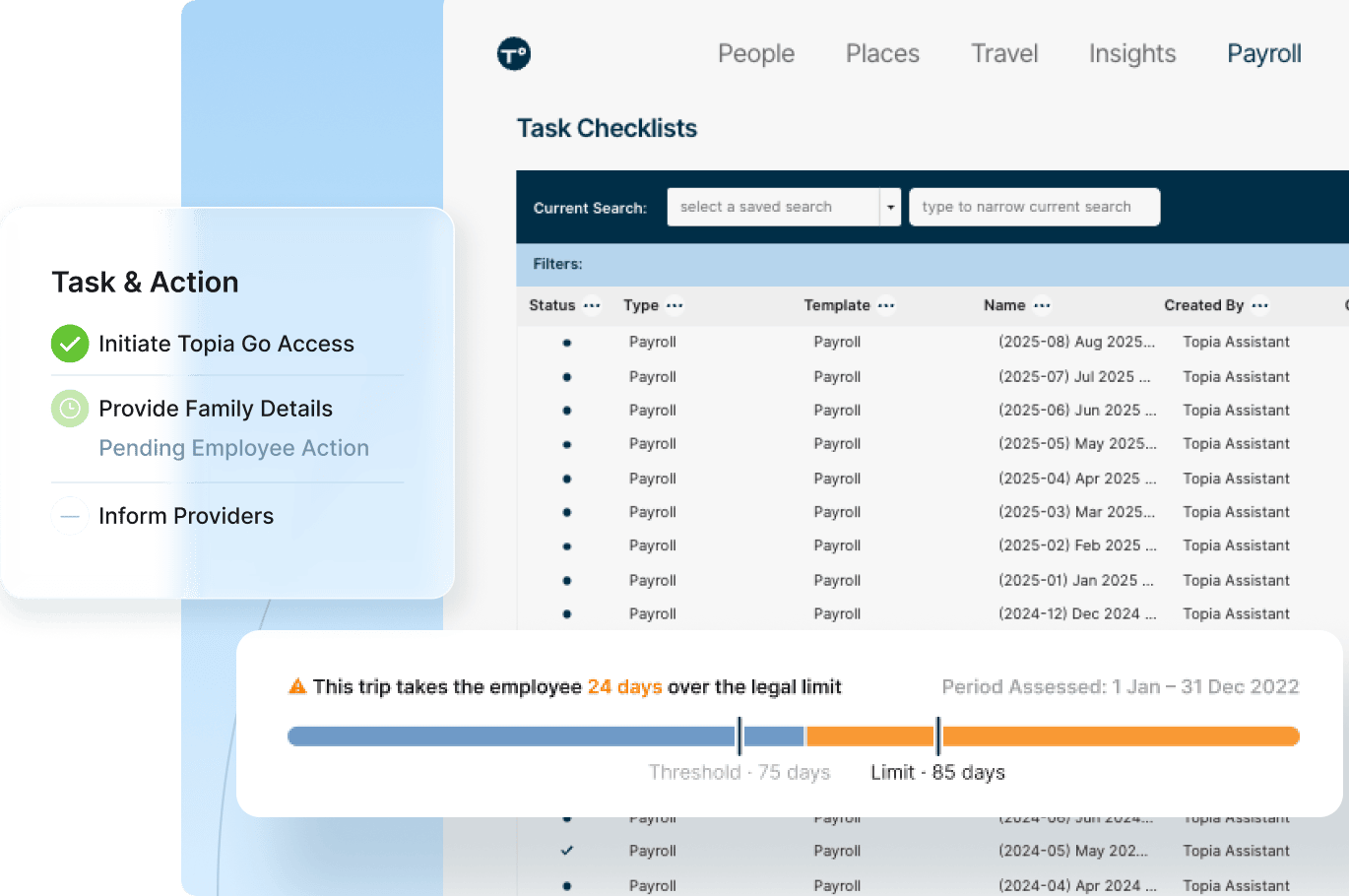 An overview of a task management dashboard featuring a detailed task list for organizing and prioritizing tasks.