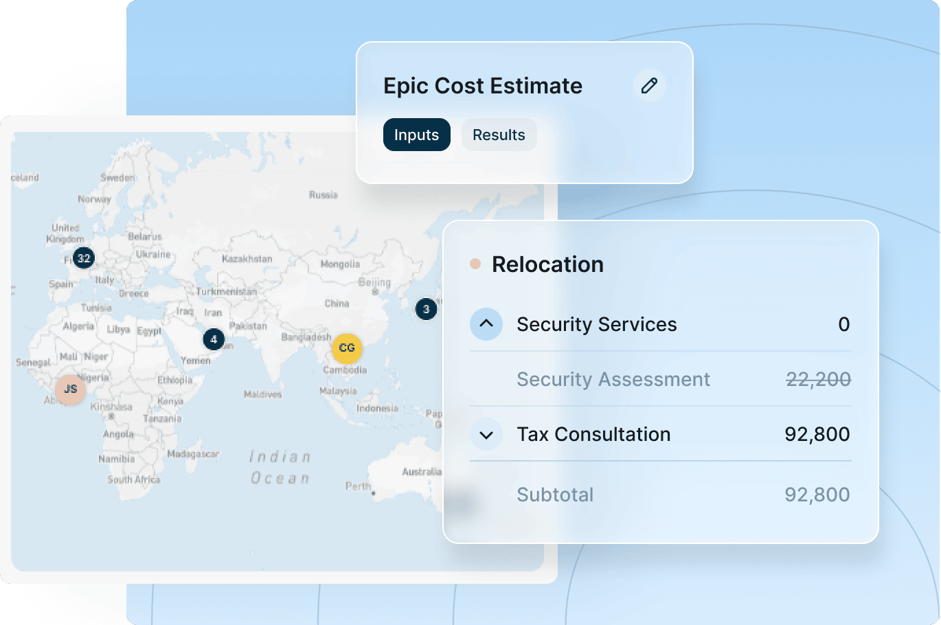 A visual representation of an advanced cost estimate tool featuring charts and figures for effective project cost analysis.