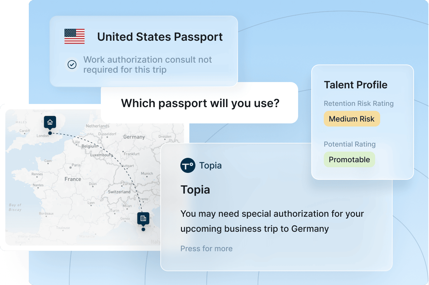 A screenshot of a passport application app for Germany, showcasing input fields and guidance for users.