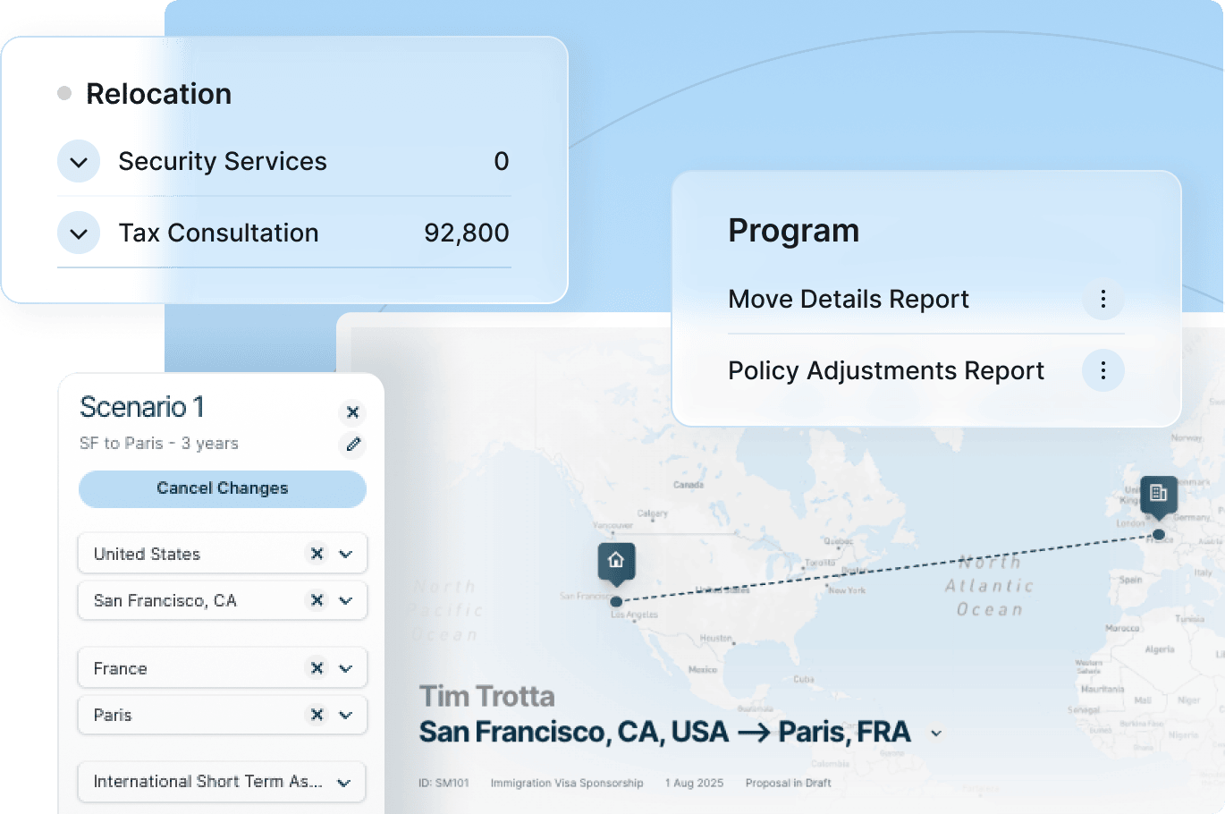 A screenshot of a travel app on the app store, highlighting its features for booking and managing travel itineraries.