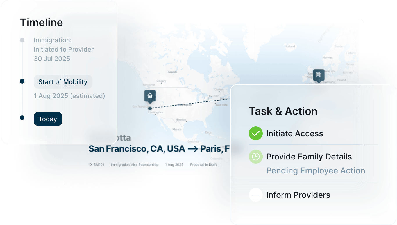 A map on the app shows the exact location of the company, marked for easy identification.