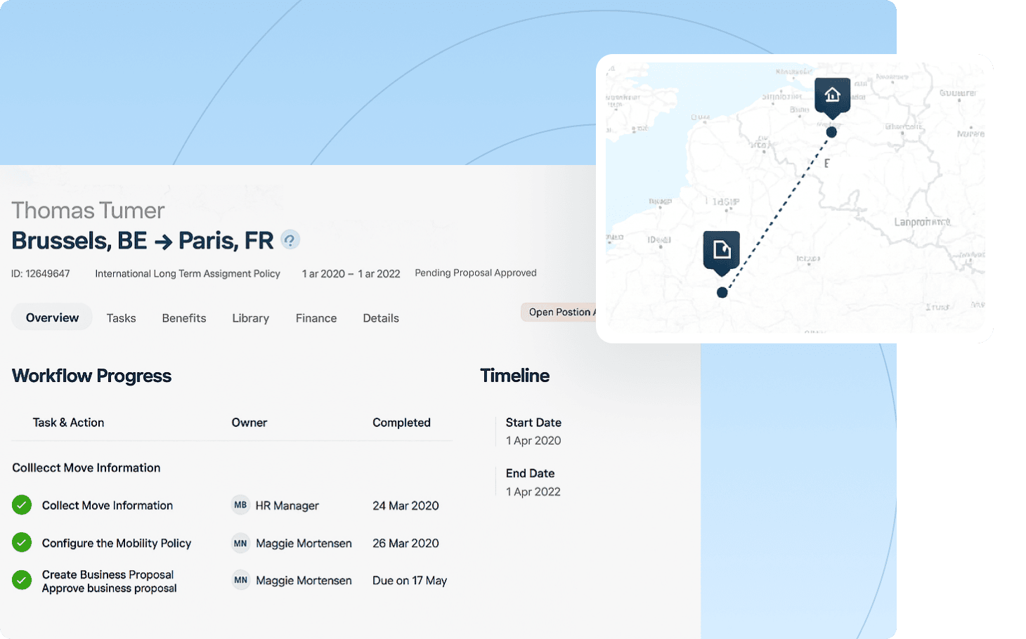 A mobile app for a travel agency, highlighting tools for itinerary management and travel bookings.