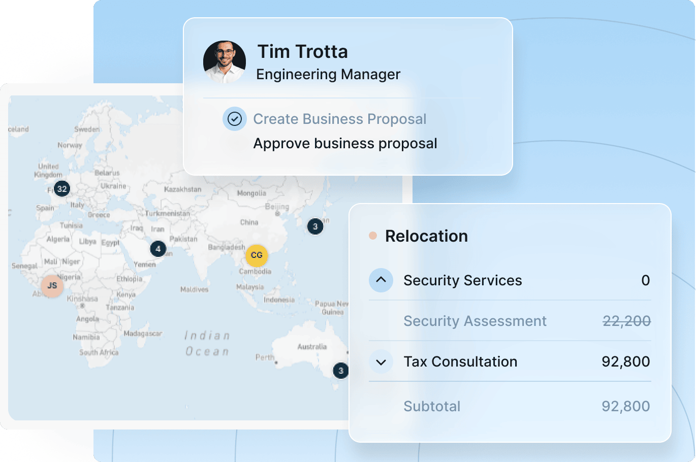 A visual representation of the business proposal's location on a map, showcasing nearby points of interest and access routes.