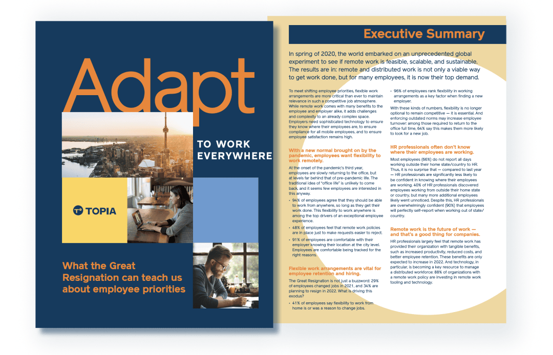 An executive summary document titled