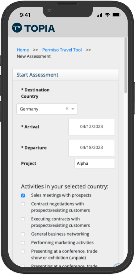 Global Immigration Assessment Tool